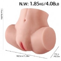 Vagina & Anal Lifelike Male Masturbator, Flesh tone